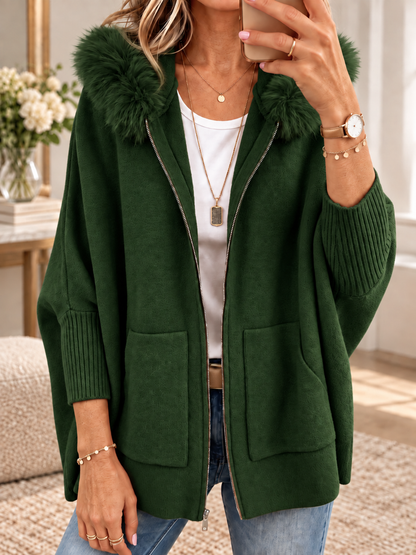 Veste Sophie en Maille à Capuche